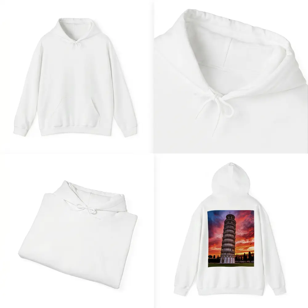 Leaning Tower of Pisa Dramatic Sunset Sky – Hoodies