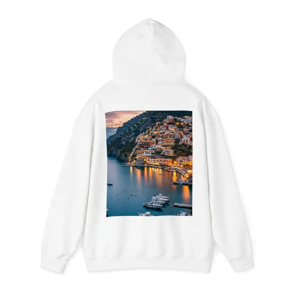 Positano Amalfi Coast Italy Dusk Harbor – Hoodies