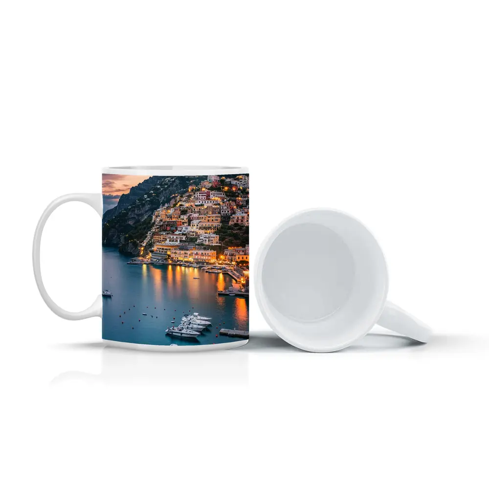 Positano Amalfi Coast Italy Dusk Harbor – Mugs