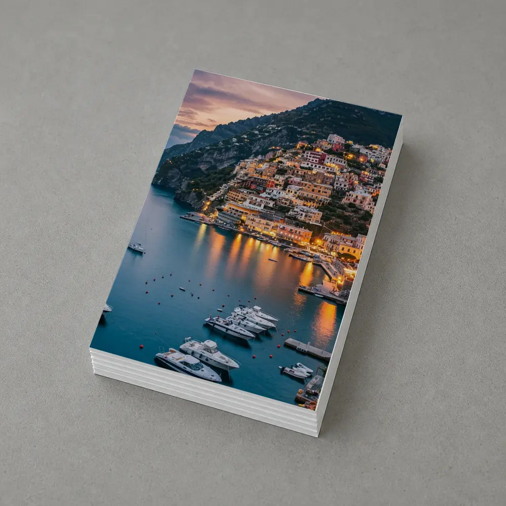 Positano Amalfi Coast Italy Dusk Harbor – Postcards