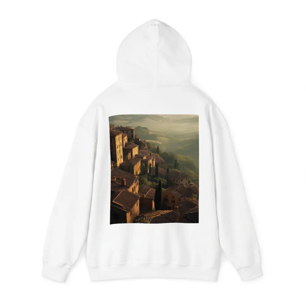 Tuscan Hillside Village Rolling Misty Valleys – Hoodies