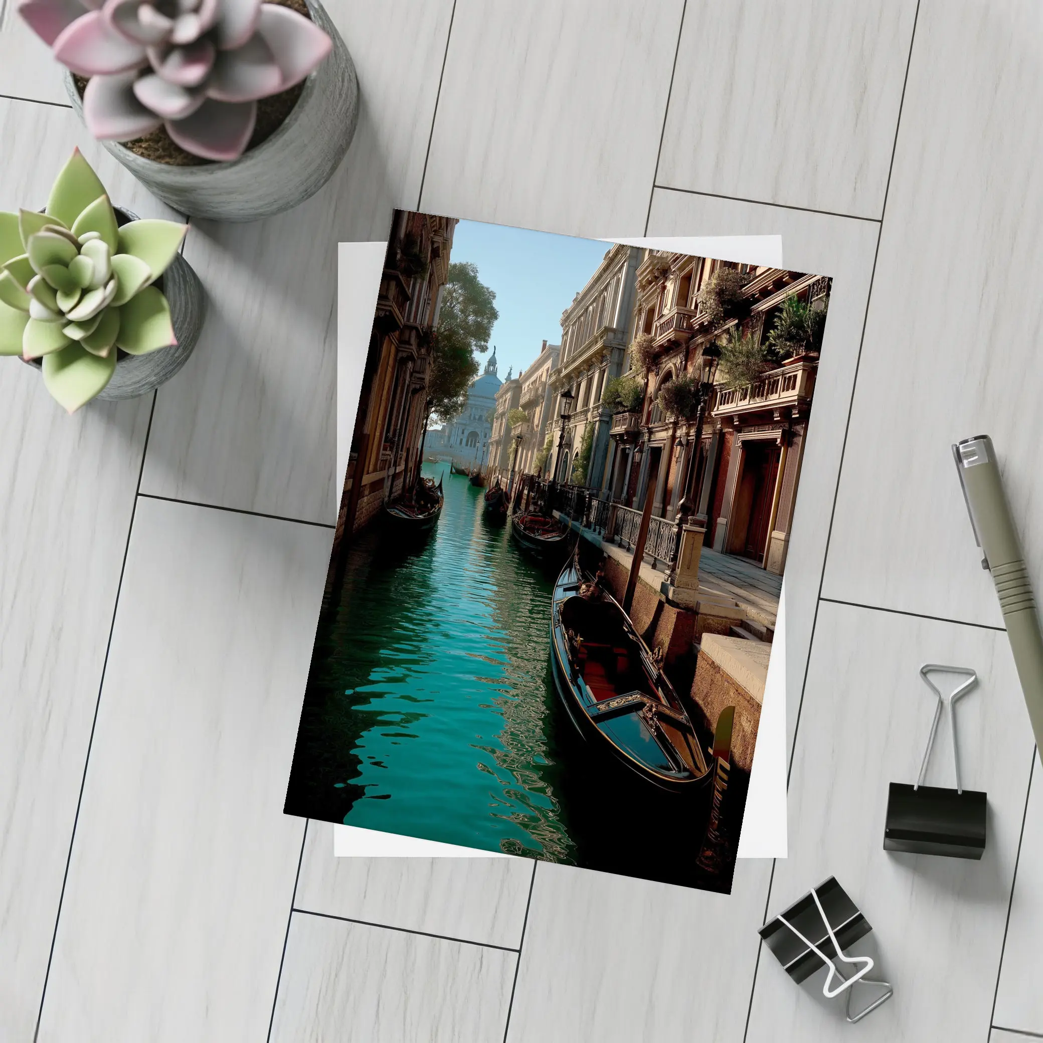 Venice Canal Gondolas Historic Architecture Italy – Postcards