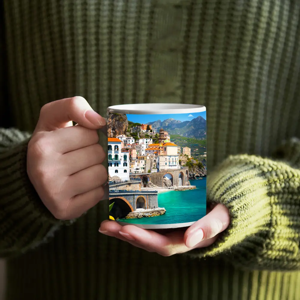 Amalfi Coast Cliffside Village Lemon Trees – Mugs