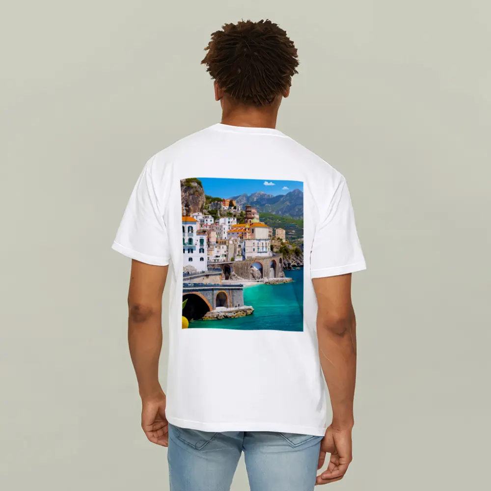 Amalfi Coast Cliffside Village Lemon Trees – T-Shirts