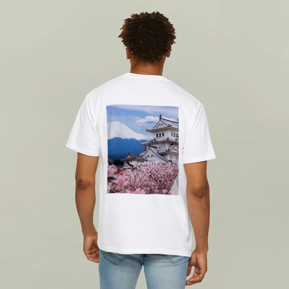 Japanese Castle Mount Fuji Cherry Blossoms – T-Shirts