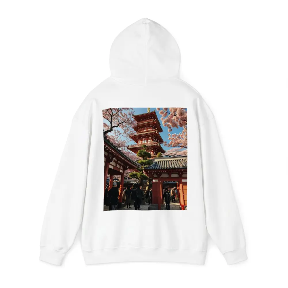 Japanese Pagoda Cherry Blossoms Asakusa Temple – Hoodies