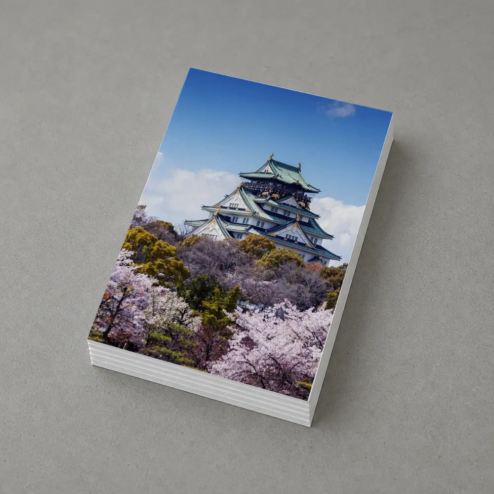 Osaka Castle Cherry Blossoms Blue Sky Japan – Postcards