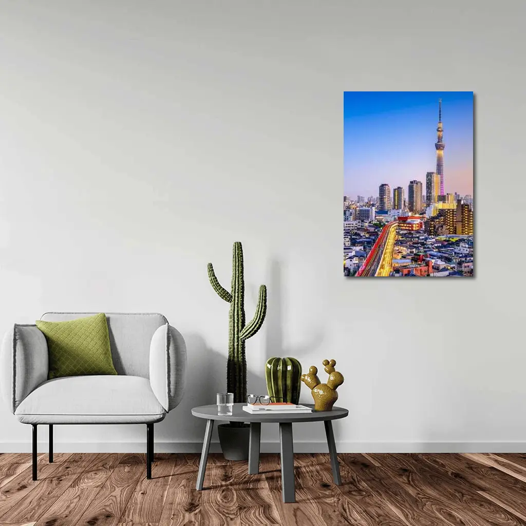 Tokyo Skytree Tower City Skyline Dusk – Wall Art