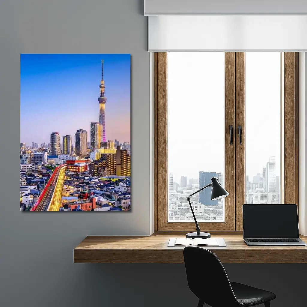 Tokyo Skytree Tower City Skyline Dusk – Wall Art