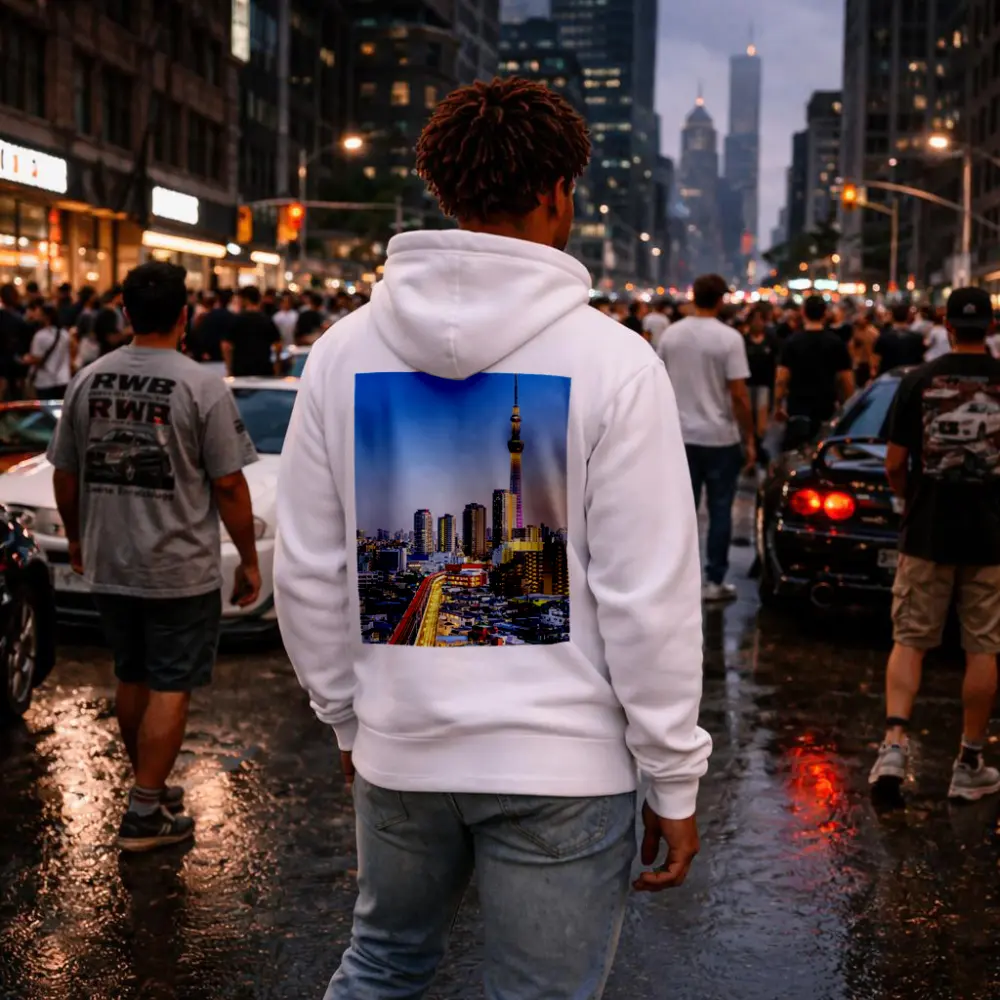 Tokyo Skytree Tower City Skyline Dusk – Hoodies