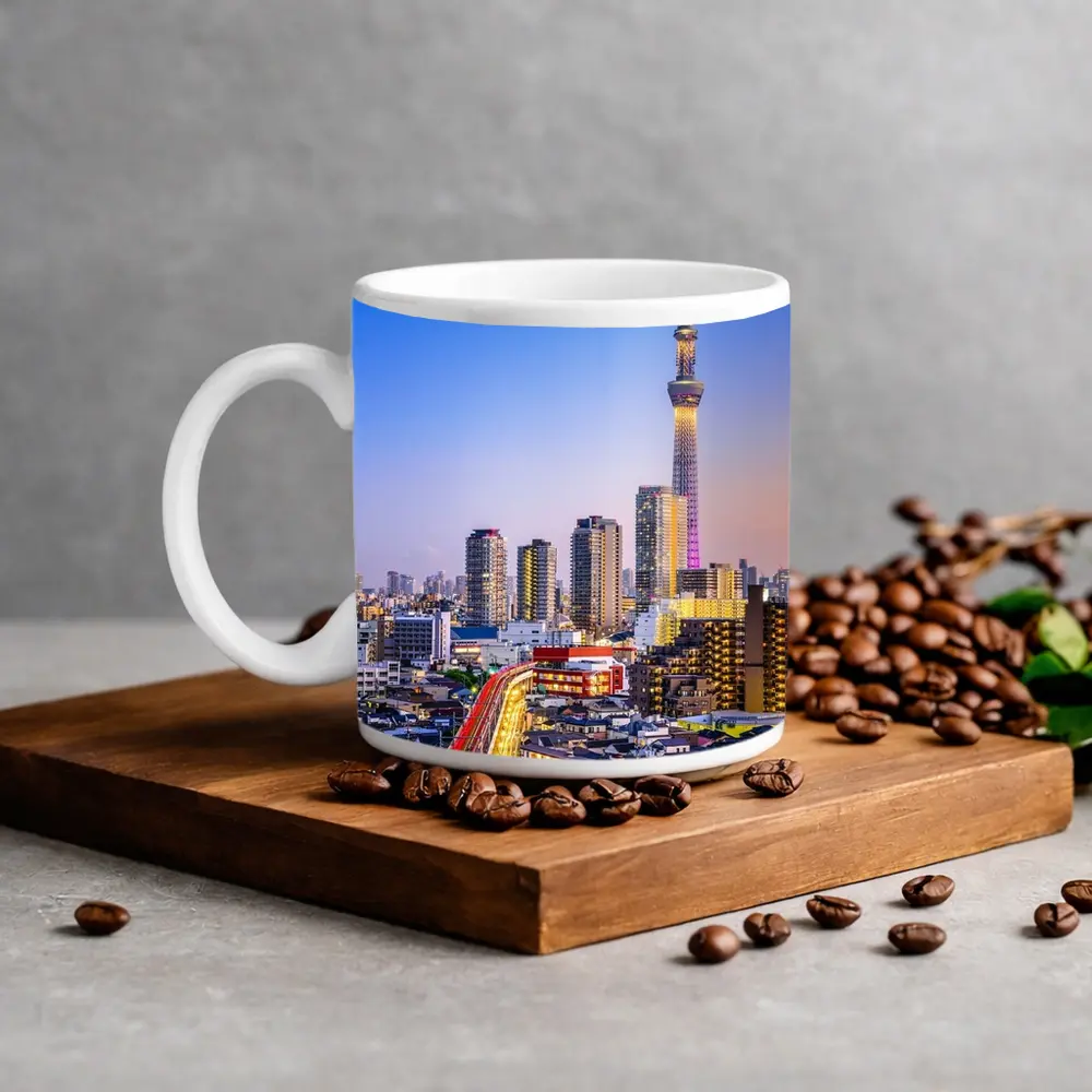 Tokyo Skytree Tower City Skyline Dusk – Mugs