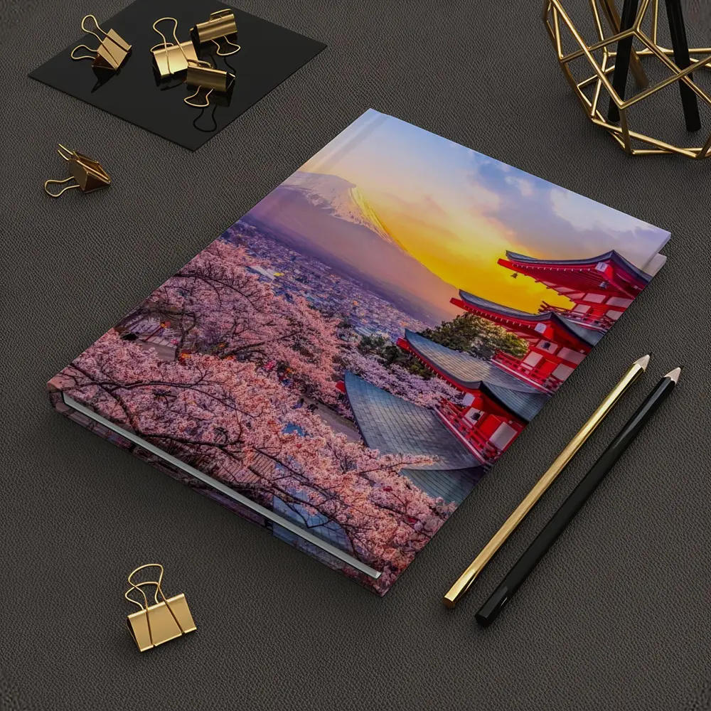 Chureito Pagoda Cherry Blossoms Mount Fuji Sunset – Notebooks