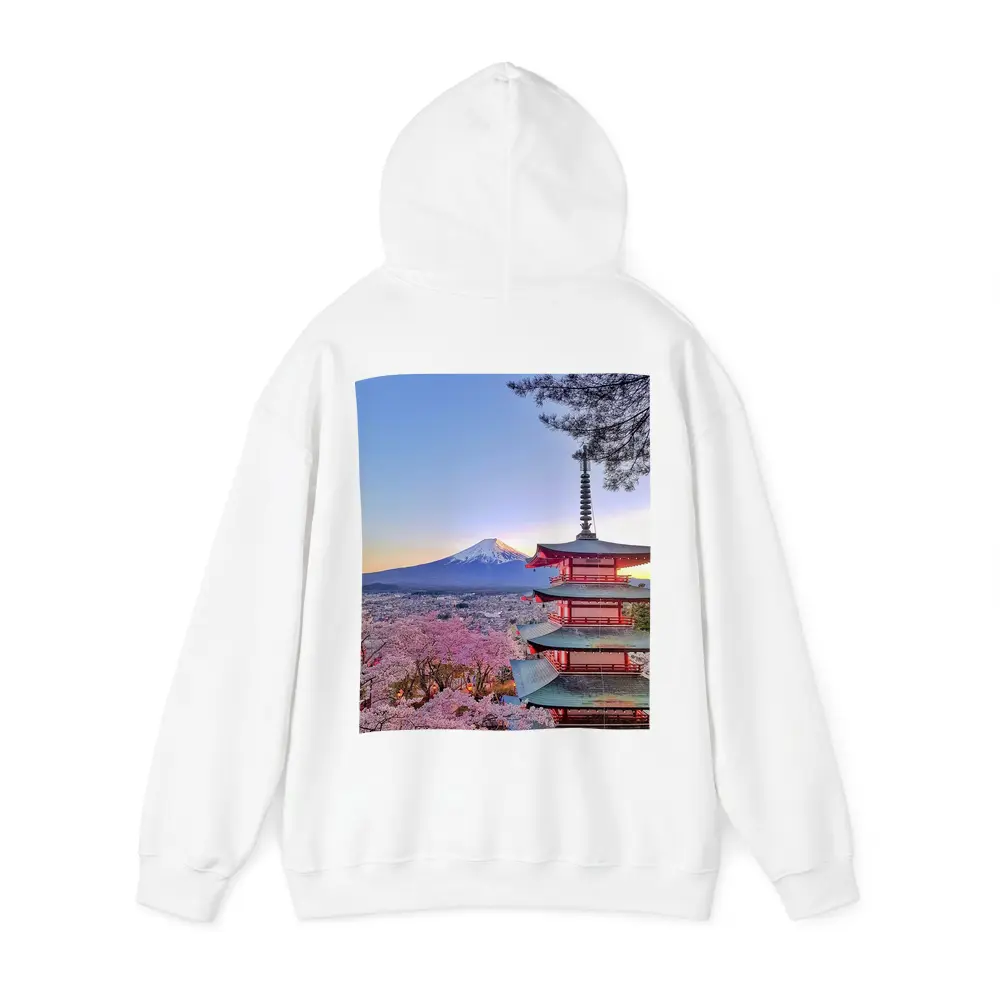 Chureito Pagoda Mount Fuji Cherry Blossoms Sunset – Hoodies