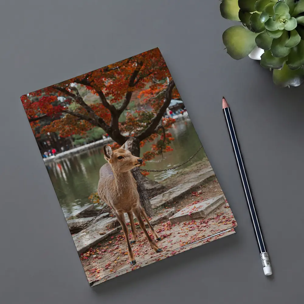 Sika Deer by Autumn Lake Japan – Notebooks