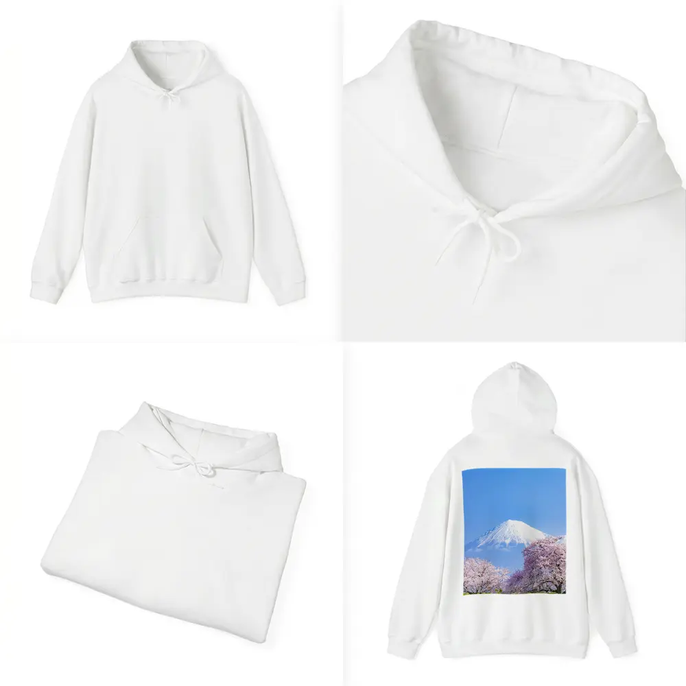 Mount Fuji Cherry Blossoms Blue Sky Japan – Hoodies