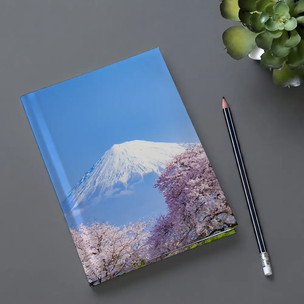 Mount Fuji Cherry Blossoms Blue Sky Japan – Notebooks