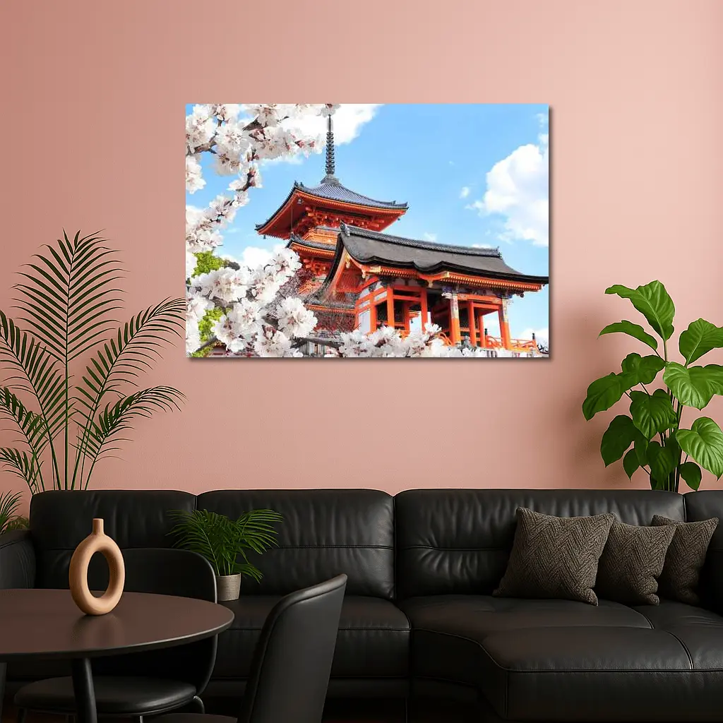 Kiyomizu Temple Cherry Blossoms Kyoto Japan – Wall Art
