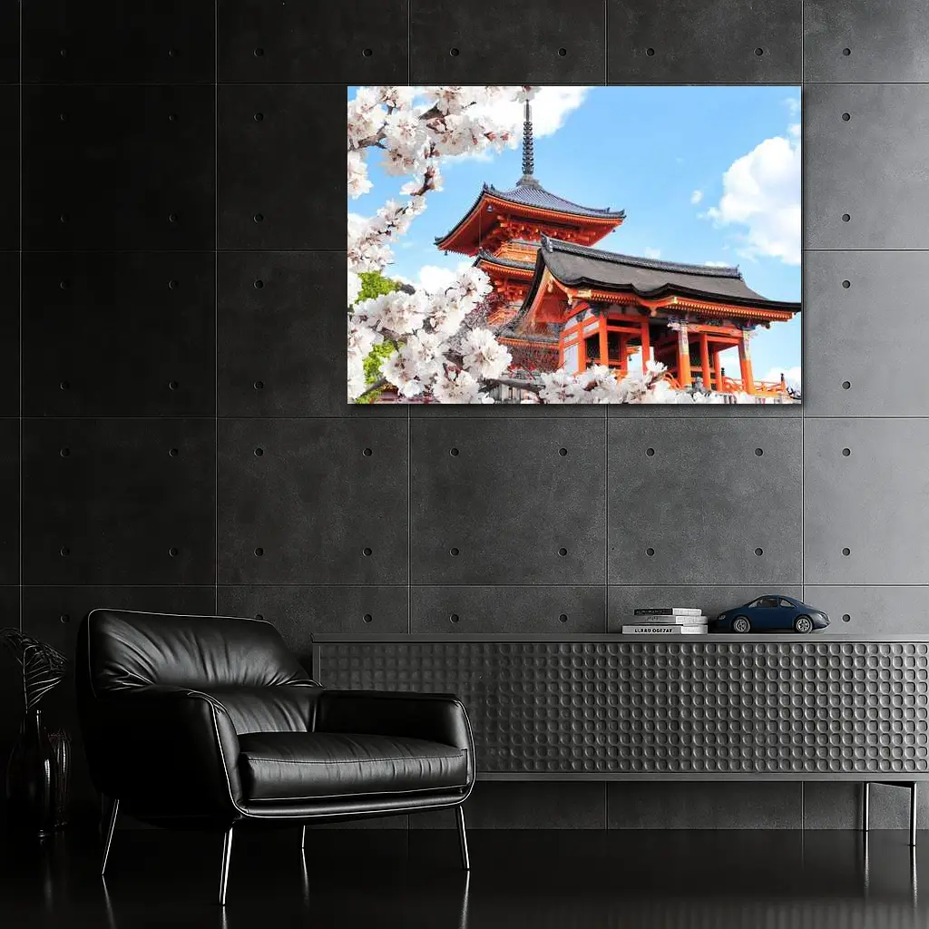 Kiyomizu Temple Cherry Blossoms Kyoto Japan – Wall Art