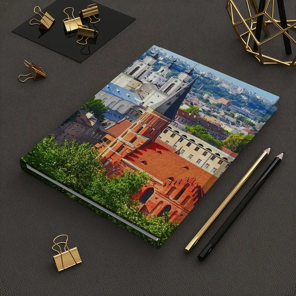 Kaunas Old Town Churches Aerial City View – Notebooks