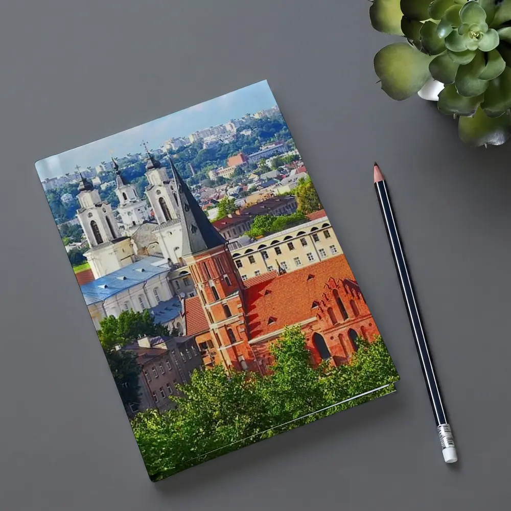 Kaunas Old Town Churches Aerial City View – Notebooks