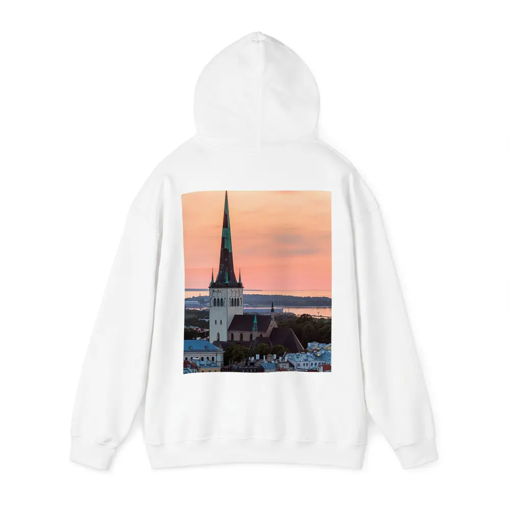 Tallinn Old Town Church Sunset Sky – Hoodies