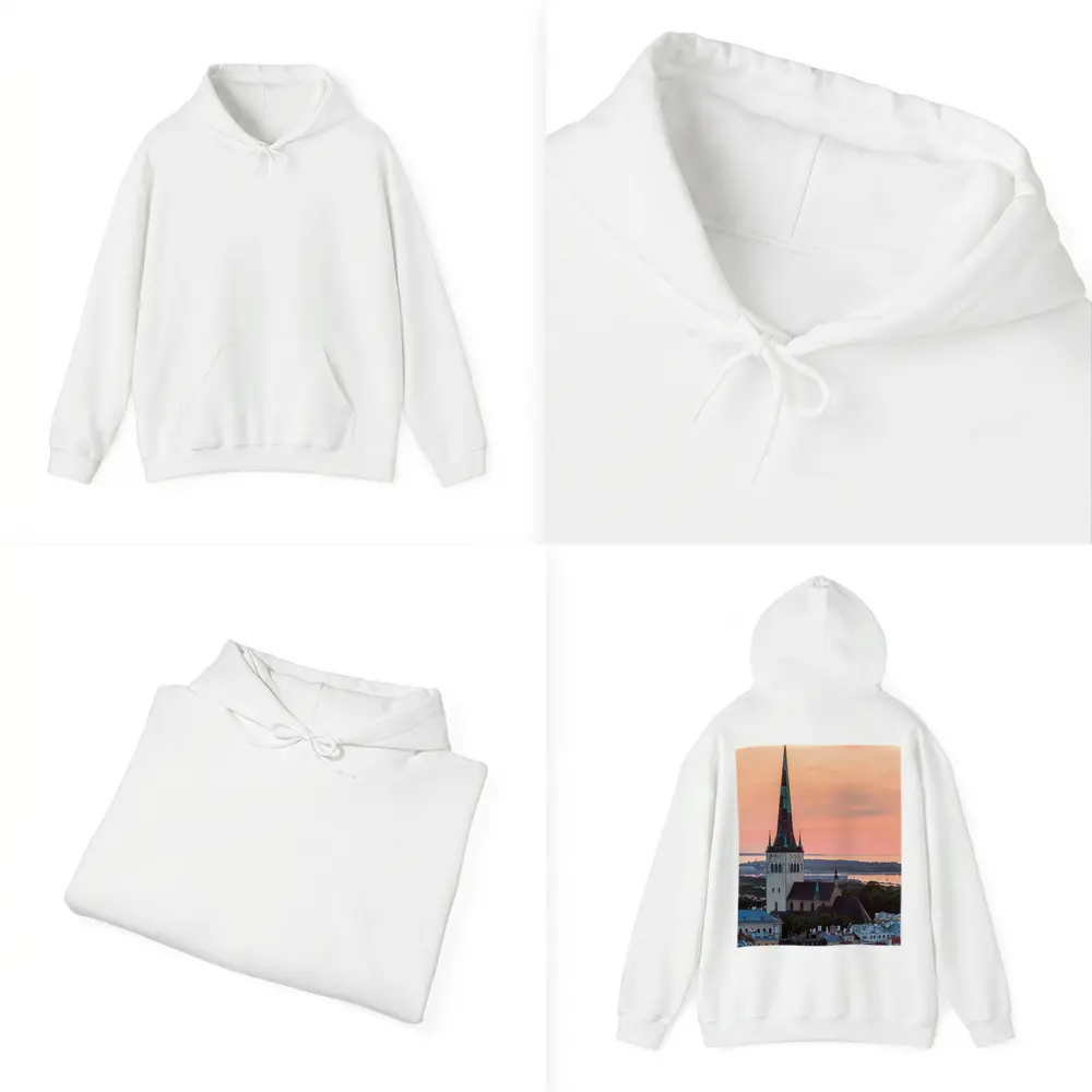 Tallinn Old Town Church Sunset Sky – Hoodies