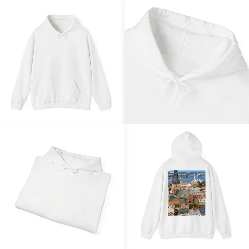 Riga Old Town Cathedral River View – Hoodies