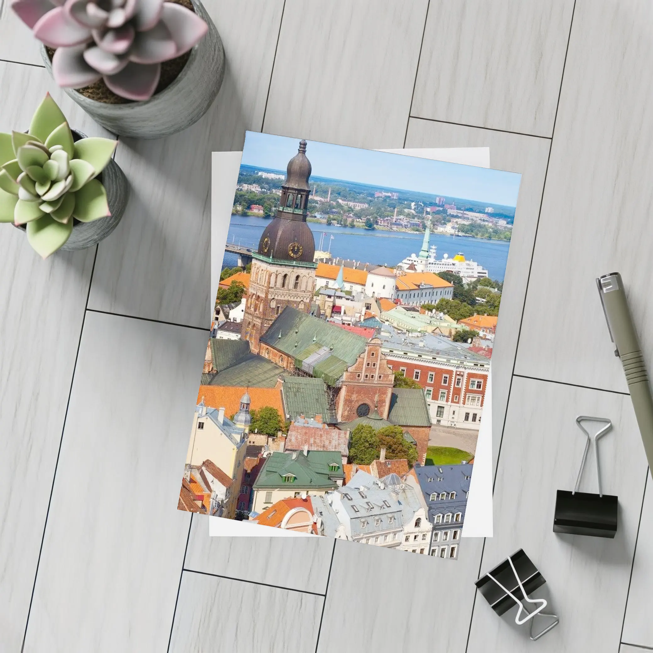 Riga Old Town Cathedral River View – Postcards