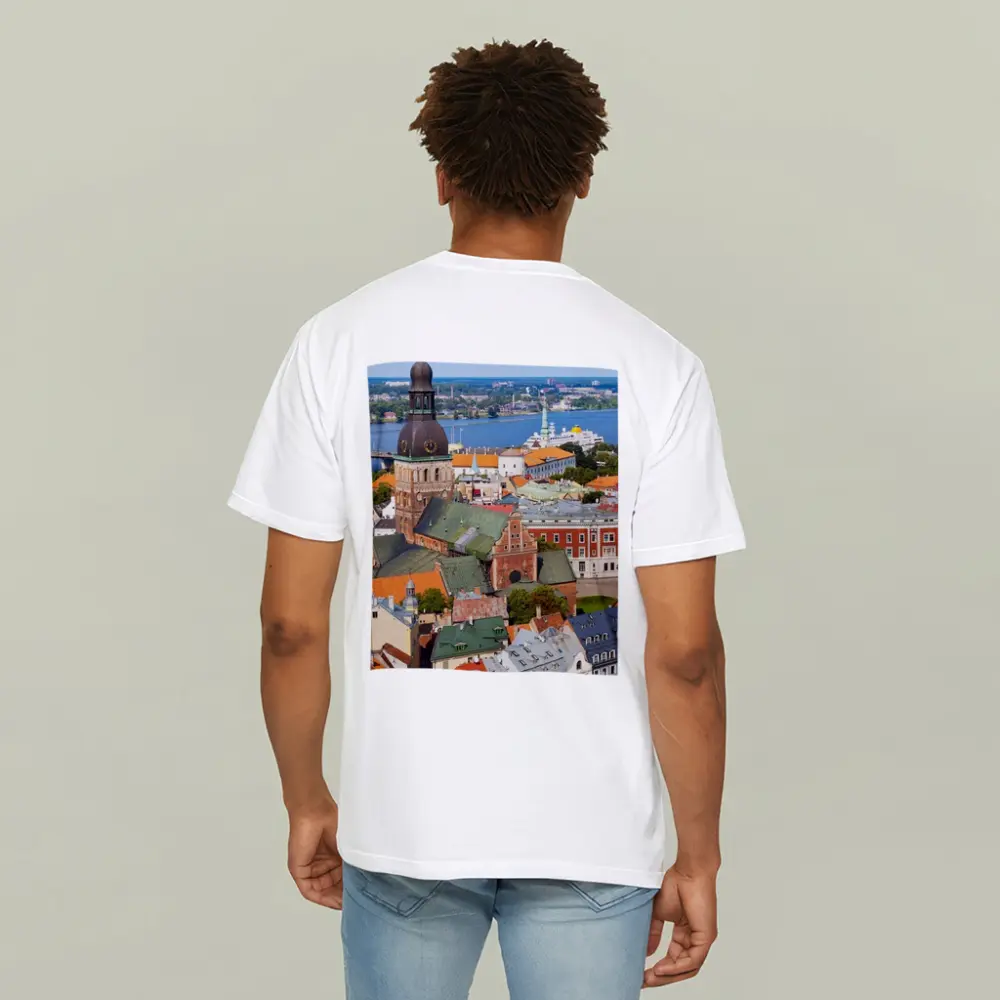 Riga Old Town Cathedral River View – T-Shirts
