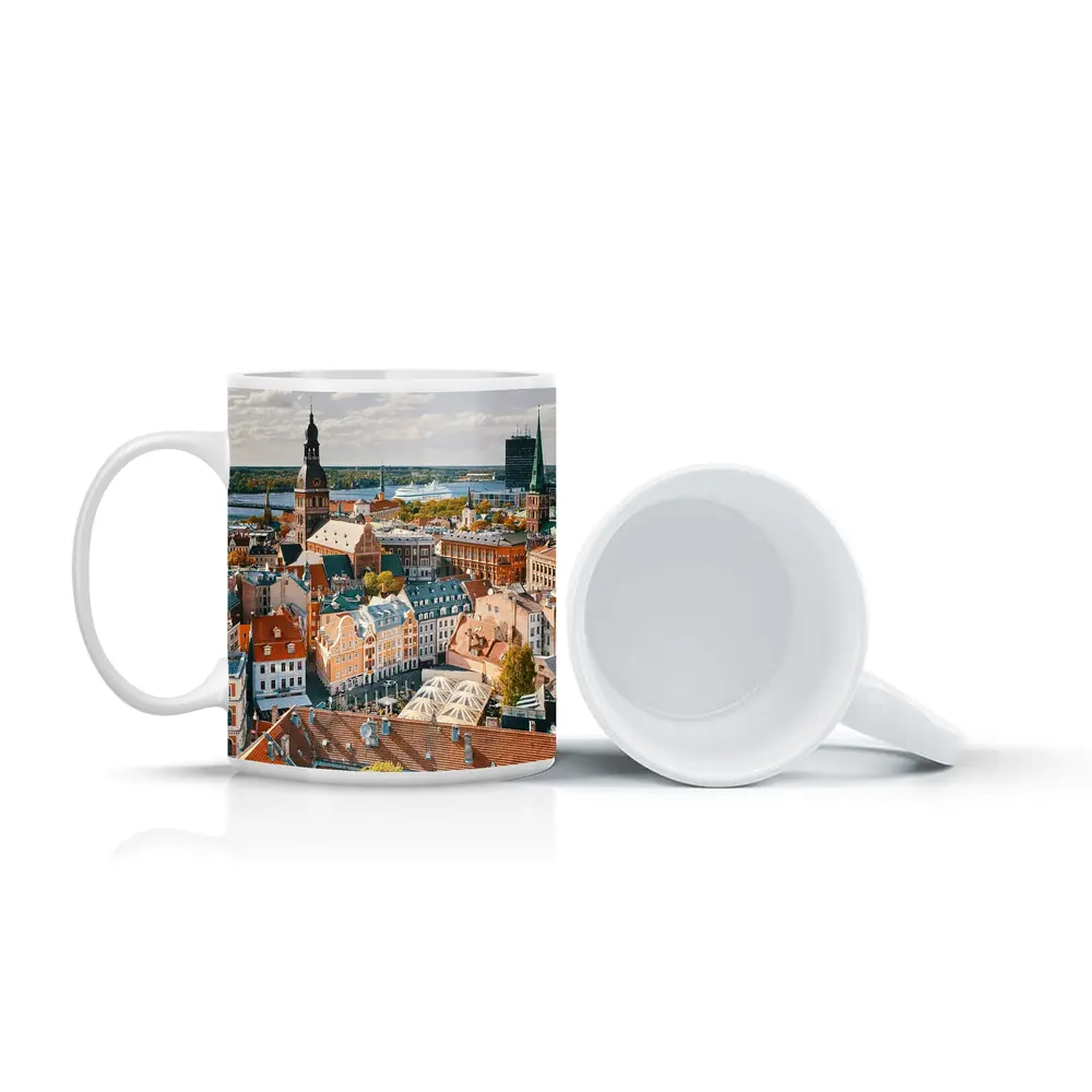 Riga Old Town Aerial View Latvia – Mugs