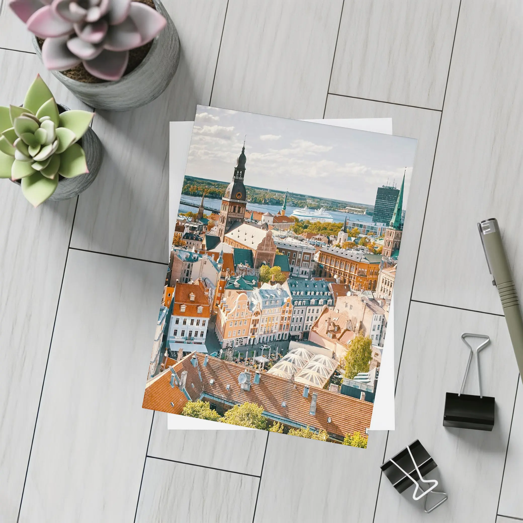 Riga Old Town Aerial View Latvia – Postcards