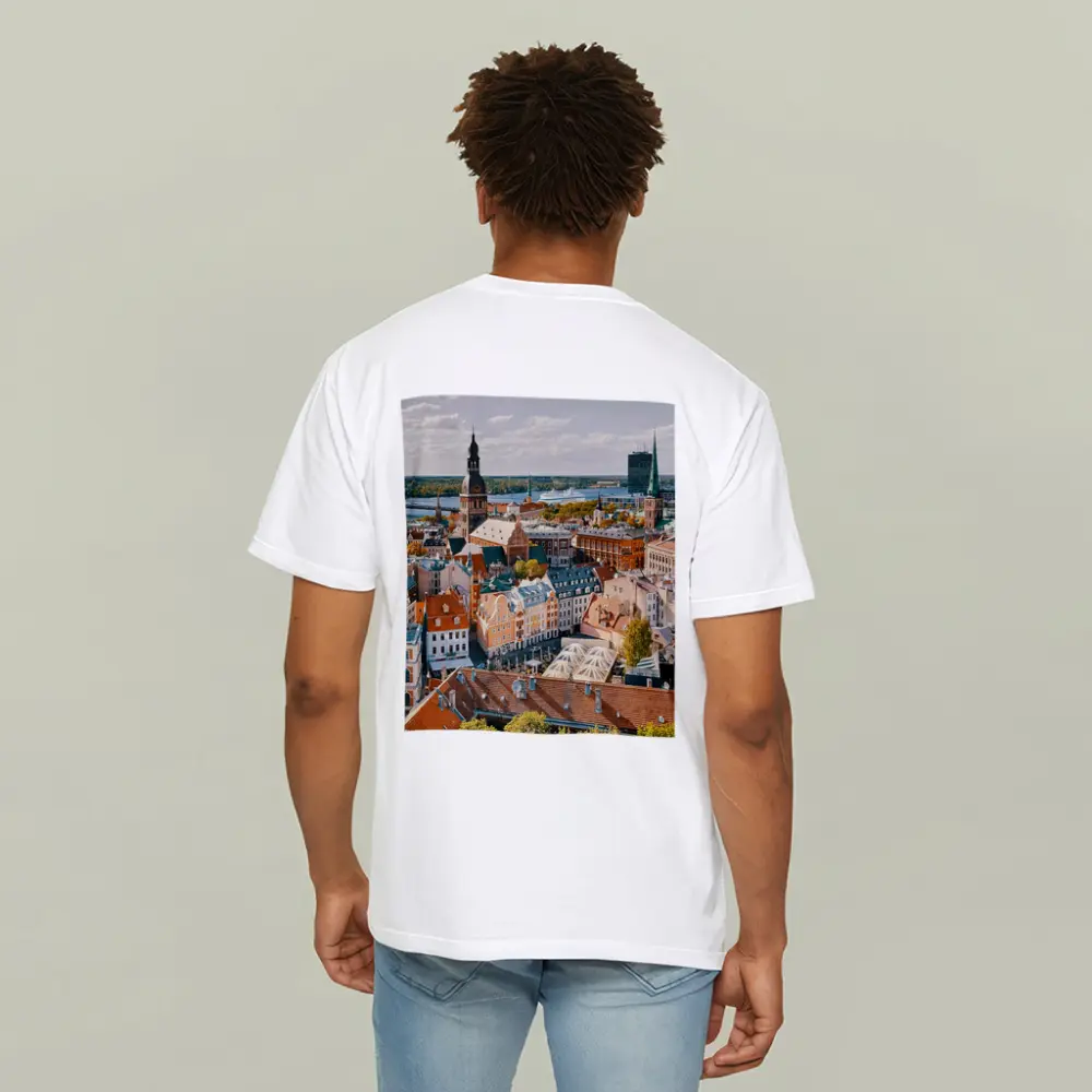 Riga Old Town Aerial View Latvia – T-Shirts