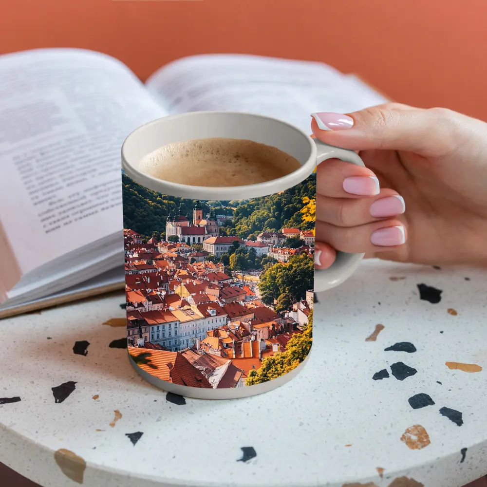 Prague Czech Republic Old Town Rooftops View – Mugs