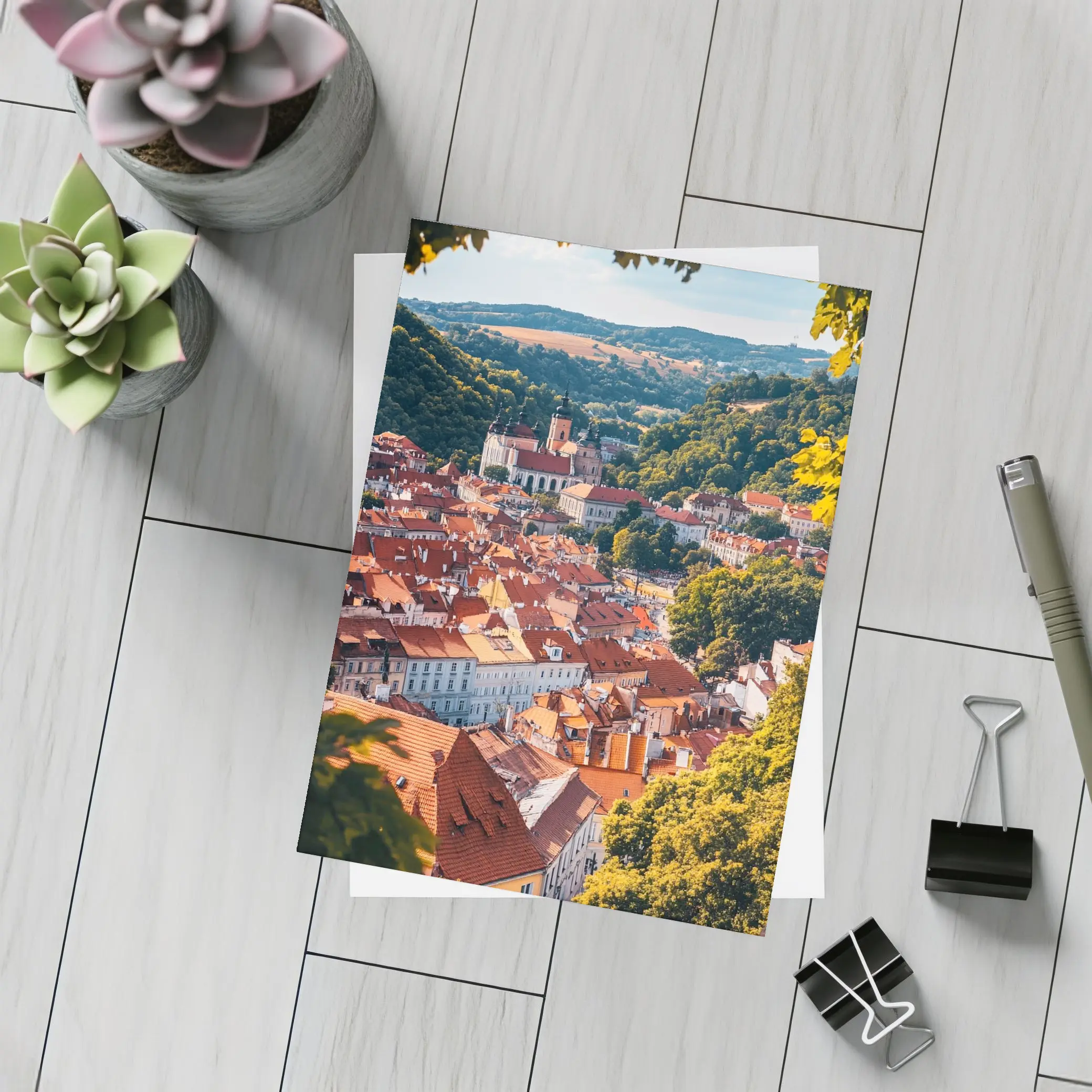 Prague Czech Republic Old Town Rooftops View – Postcards