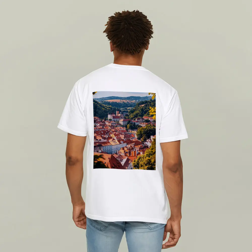 Prague Czech Republic Old Town Rooftops View – T-Shirts