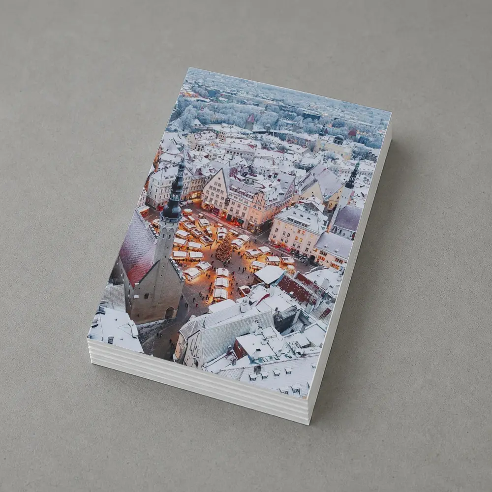Tallinn Old Town Christmas Market Winter Aerial – Postcards