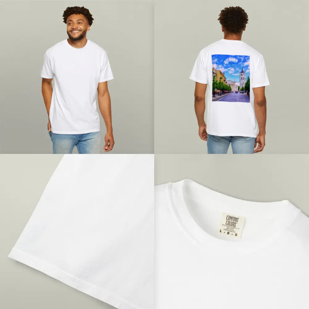 Vilnius Cathedral Bell Tower Old Town Street – T-Shirts