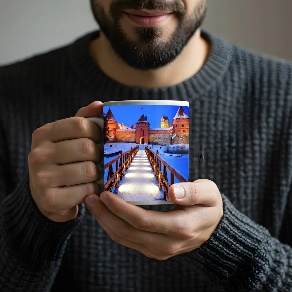 Trakai Island Castle Snow Winter Night – Mugs