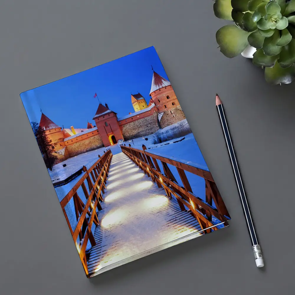 Trakai Island Castle Snow Winter Night – Notebooks