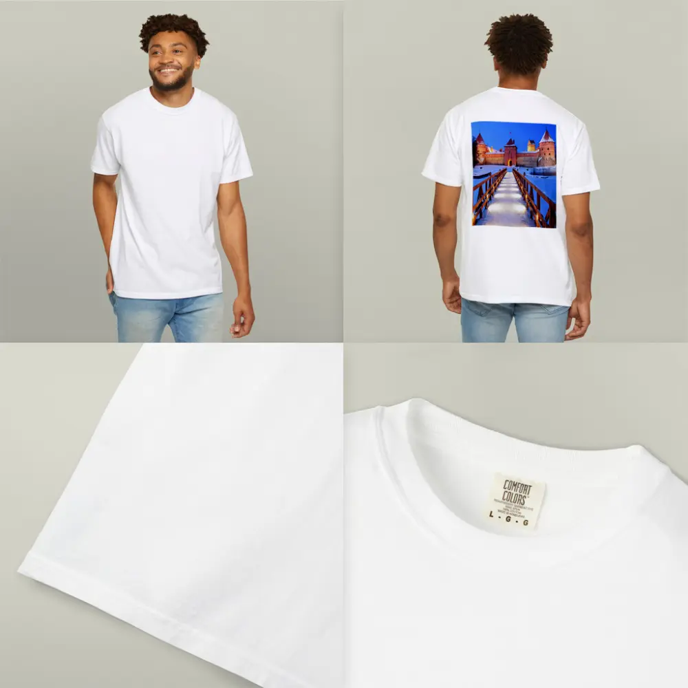 Trakai Island Castle Snow Winter Night – T-Shirts