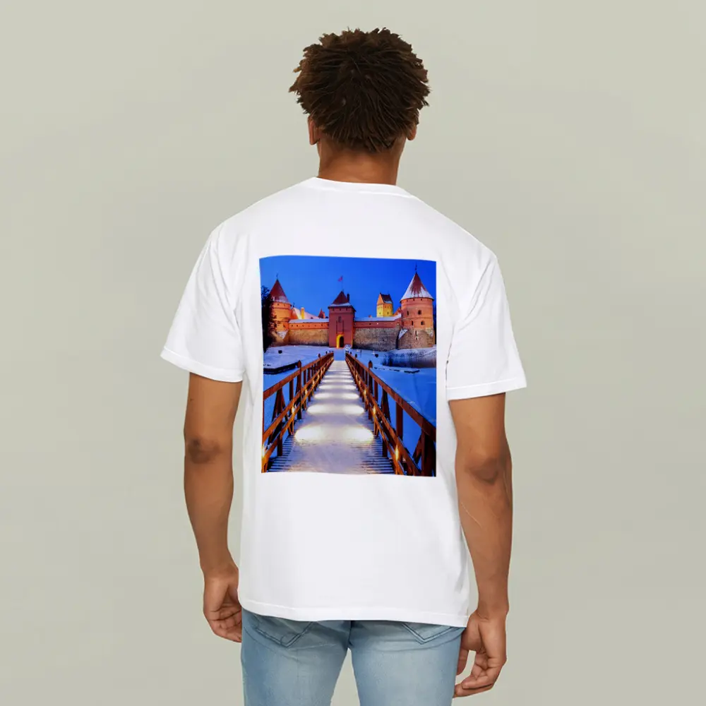 Trakai Island Castle Snow Winter Night – T-Shirts