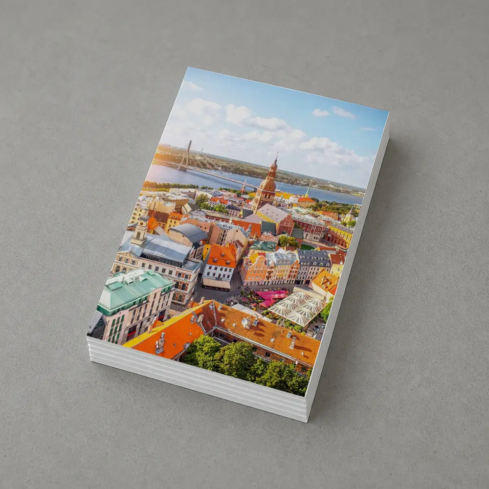 Riga Old Town Aerial View River Bridge – Postcards