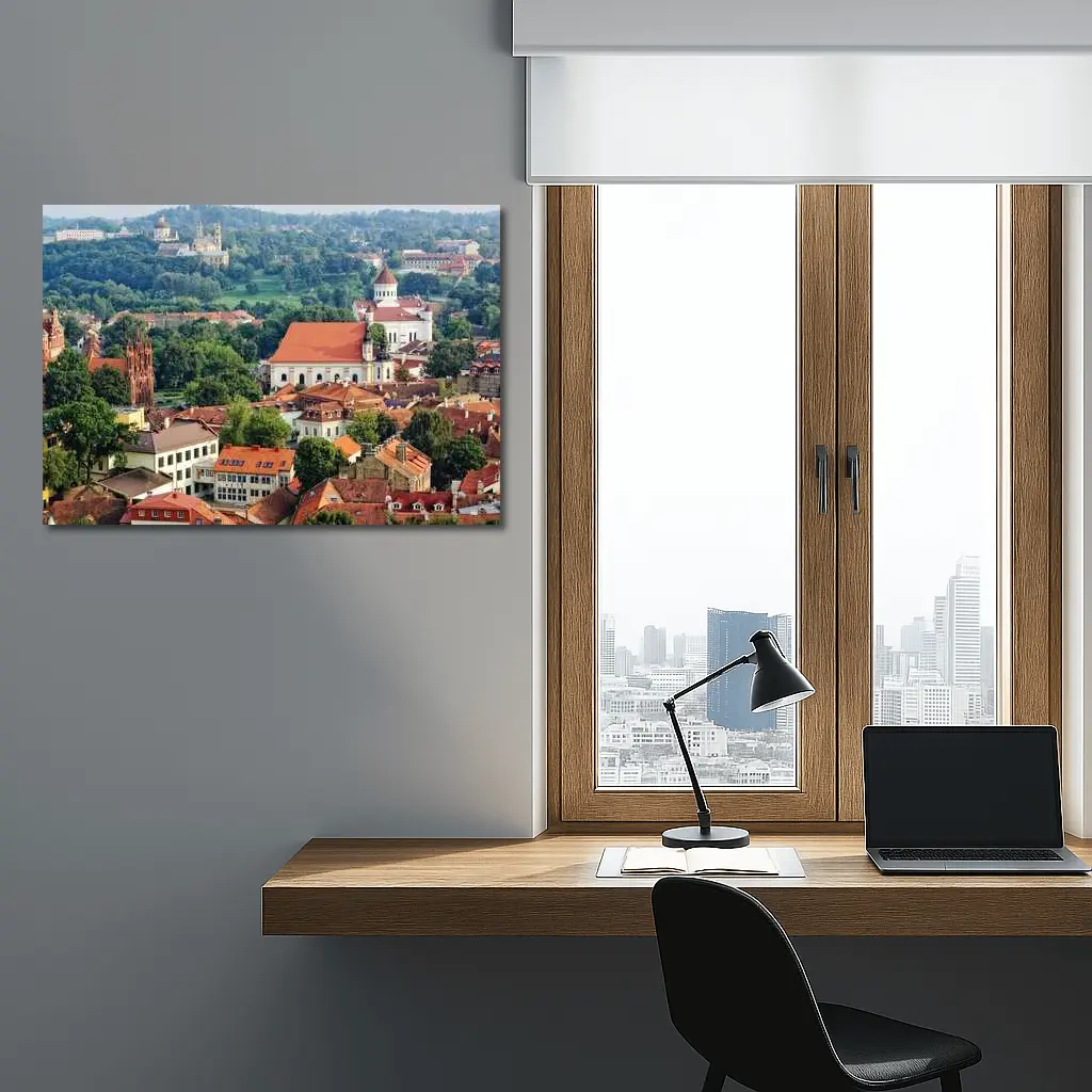 Vilnius Old Town Aerial View Lithuania – Wall Art