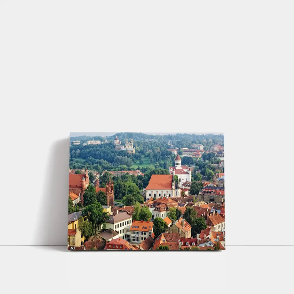 Vilnius Old Town Aerial View Lithuania – Wall Art
