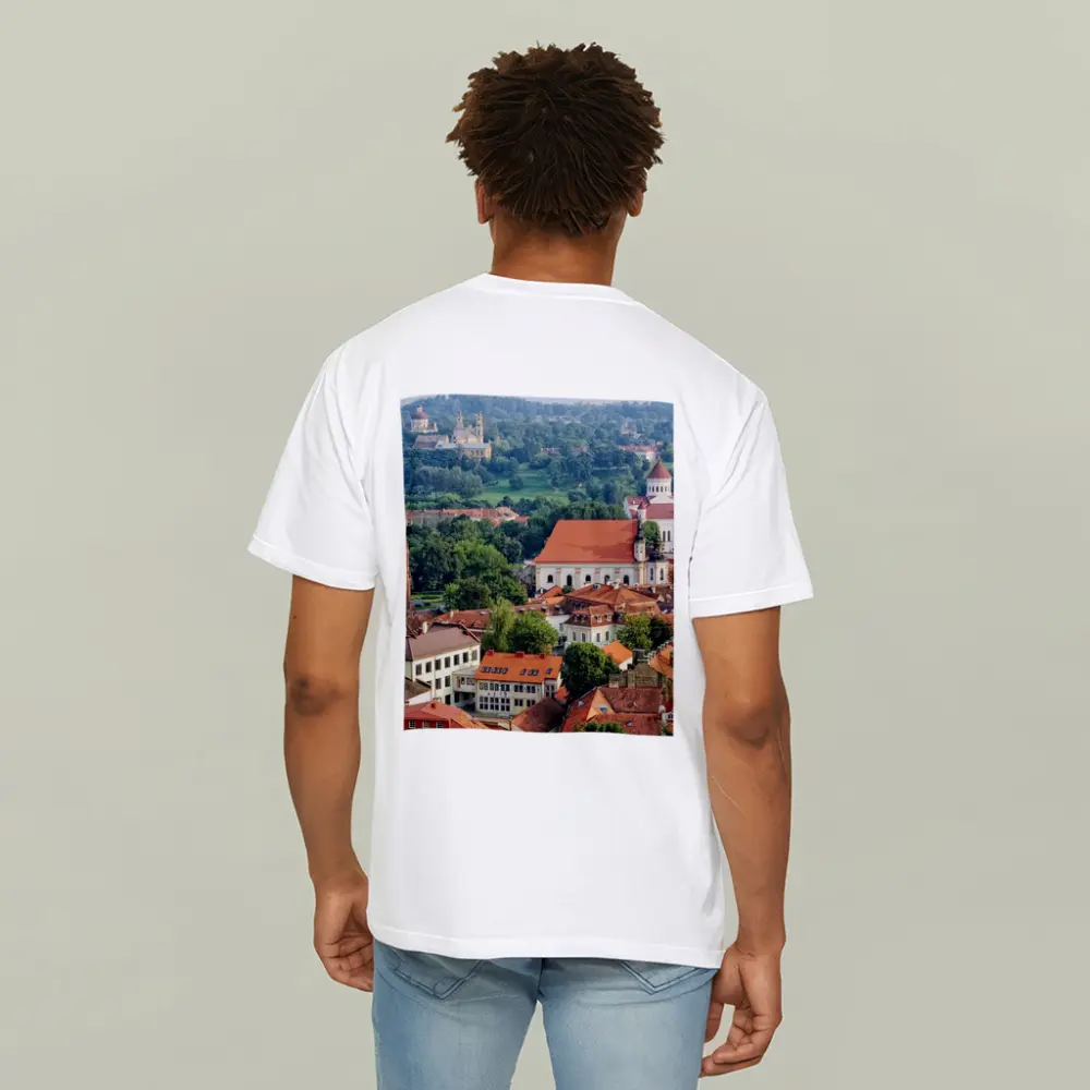 Vilnius Old Town Aerial View Lithuania – T-Shirts