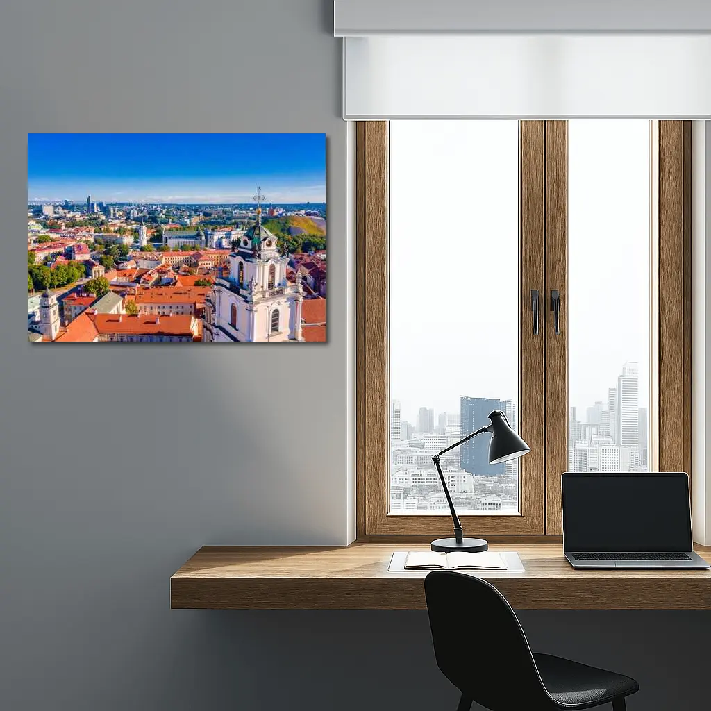 Vilnius Old Town Aerial City View – Wall Art