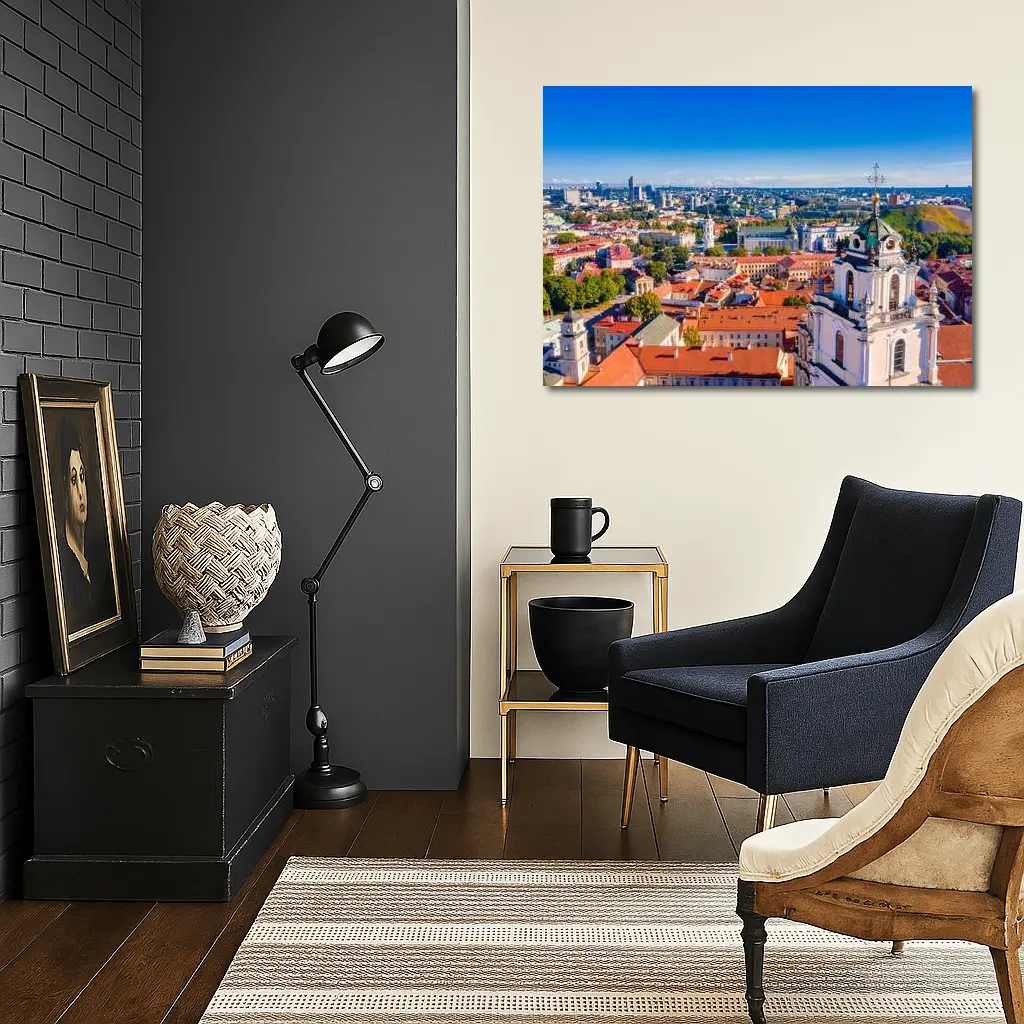 Vilnius Old Town Aerial City View – Wall Art