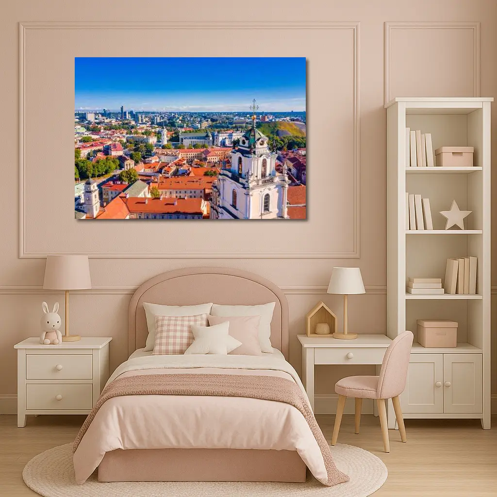Vilnius Old Town Aerial City View – Wall Art