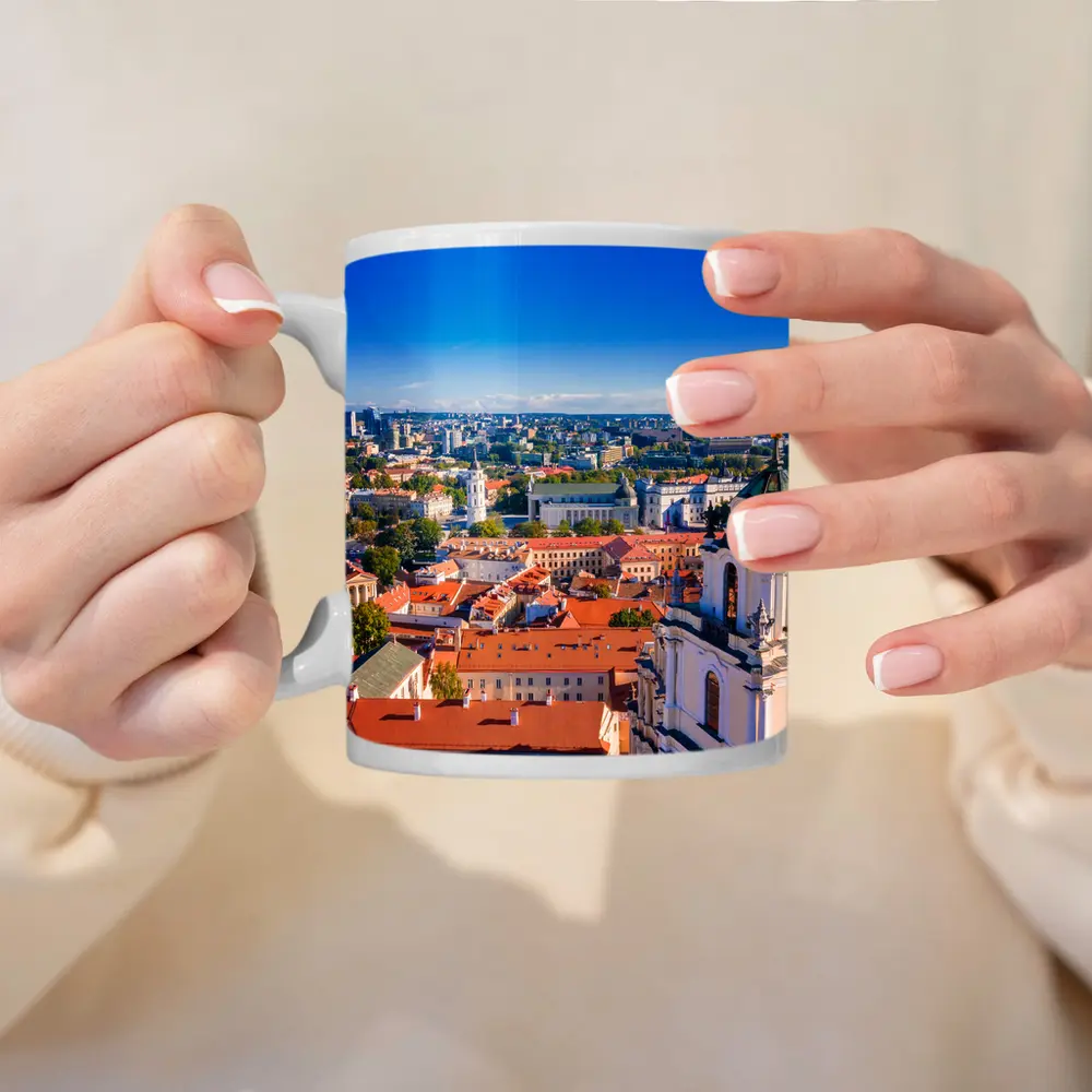 Vilnius Old Town Aerial City View – Mugs