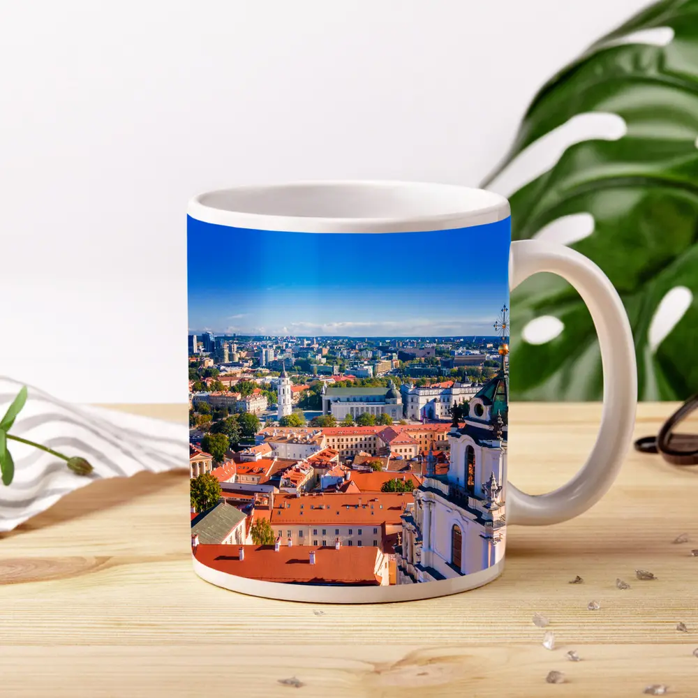 Vilnius Old Town Aerial City View – Mugs